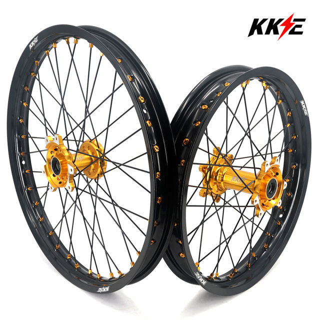 KKE 1.6*21" /2.15*18" Electric Bike Wheels Fit Surron Ultra Bee Dirt Bike Rim Blue Hub