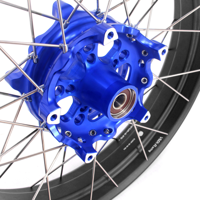 VMX 3.0*19"/4.5*17"  Tubeless Wheels Set Fit for BMW R1200GS/R1250GS 2013-2022 Blue Hub Black Rim