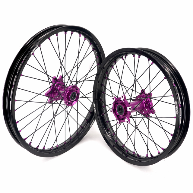 KKE 1.6*21" /2.15*18" Electric Bike Wheels Fit Surron Ultra Bee Dirt Bike Purple Hub