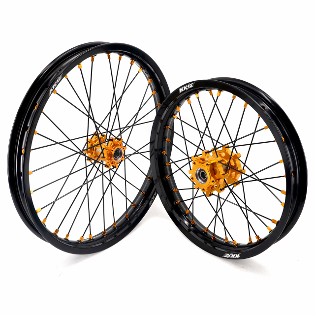 KKE 1.6*19" & 1.85*16" Electric Dirtbike Wheels Rim For Sur Ron Light Bee-X 2019-2022 Gold Hub