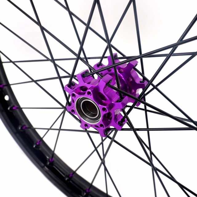 KKE 1.4*19" & 1.85*16" Electric Dirtbike Wheels Rim For Sur Ron Light Bee-X 2019-2022 Purple Hub