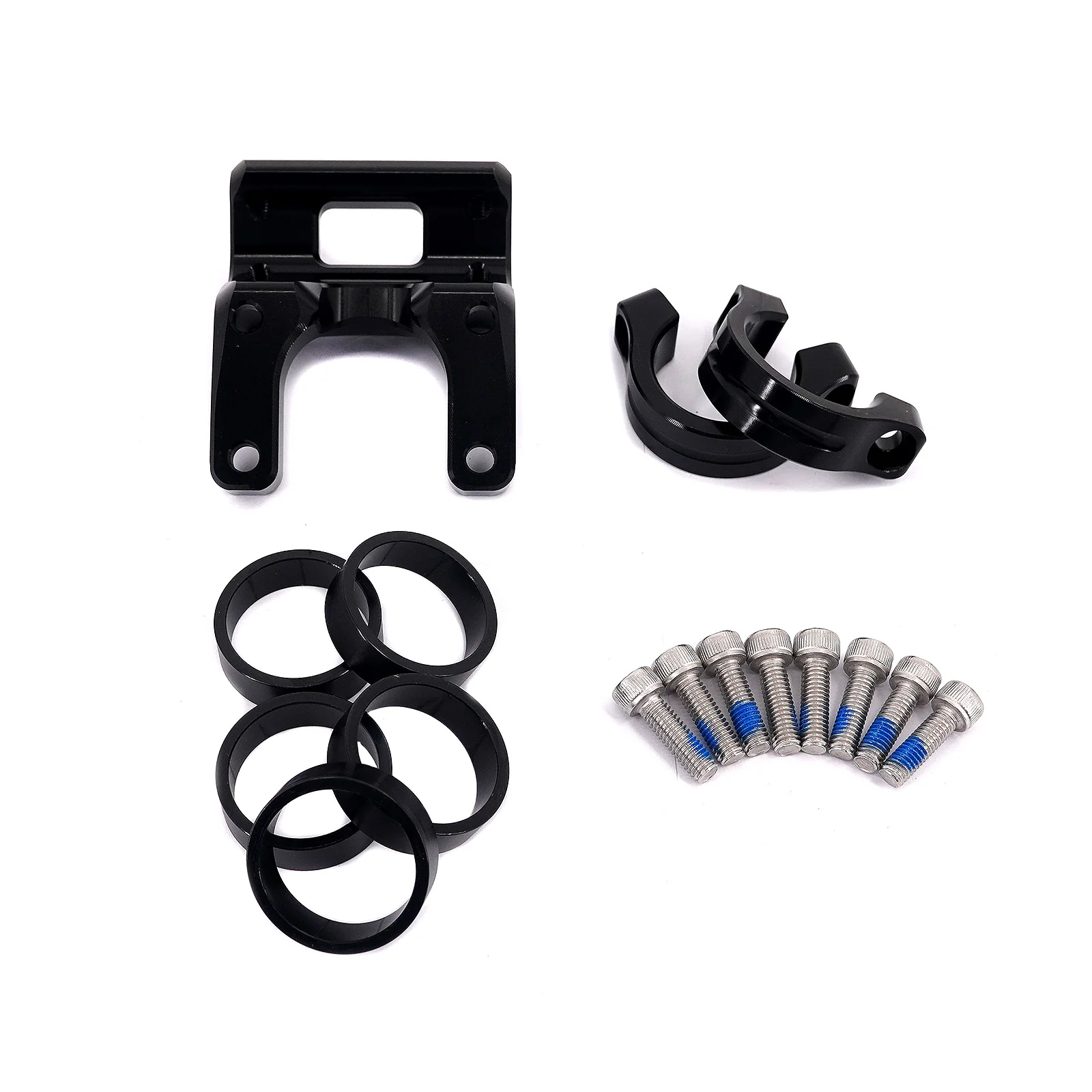 KKE Black Handlebar Risers Kit Fit Sur-Ron Light Bee  e-Bike Bracket Clamps Pads Various Colors Available