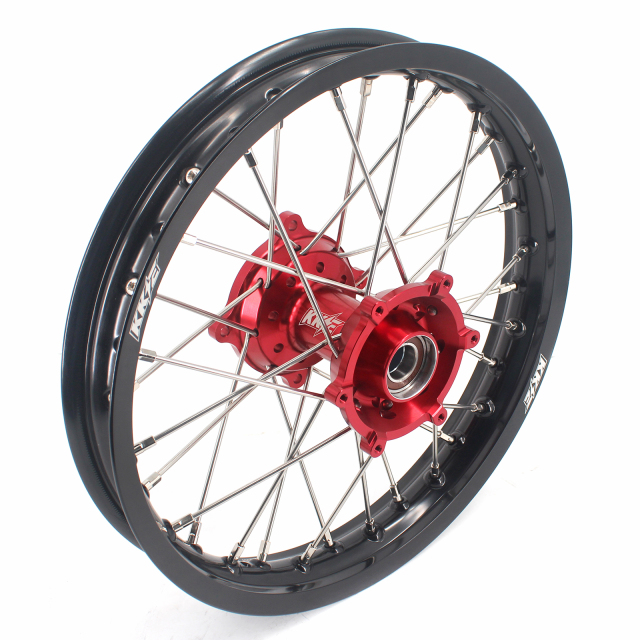 KKE 19/16 Kid's Wheel Rim Set Compatible with KTM85 SX 2021-2023 Red Hub