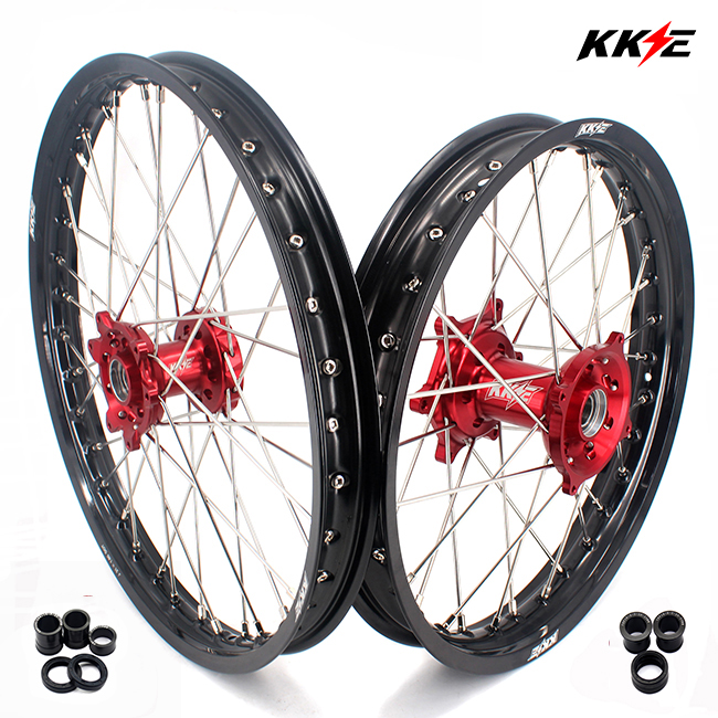 KKE 21/19 MX Motorcycle Wheels Rims Set Fit HONDA CRF250R 20142024