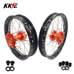 KKE 1.6*12"/1.6*10" Kid's Motorcycle Wheels Rims Compatible with KTM50 SX Orange Hub 2014-2023