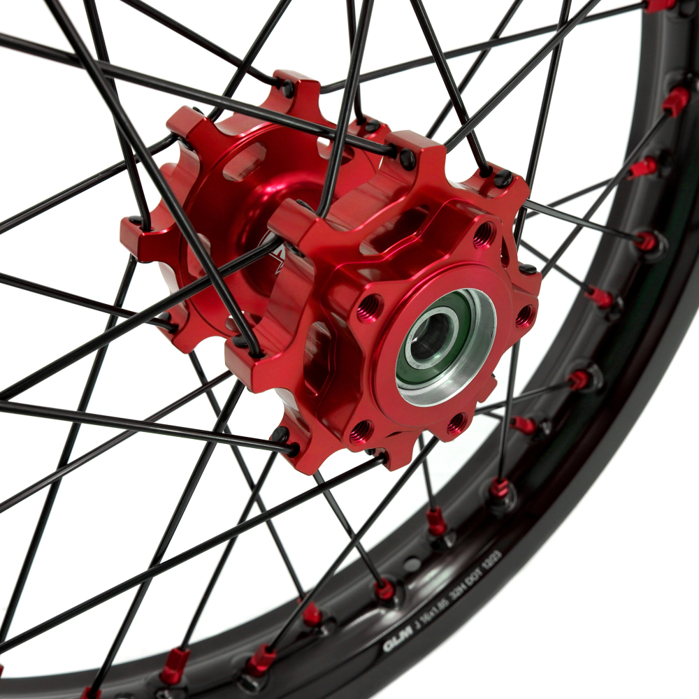 KKE 1.6*19" & 1.85*16" Electric Dirtbike Wheels Rim Fit Talaria Red