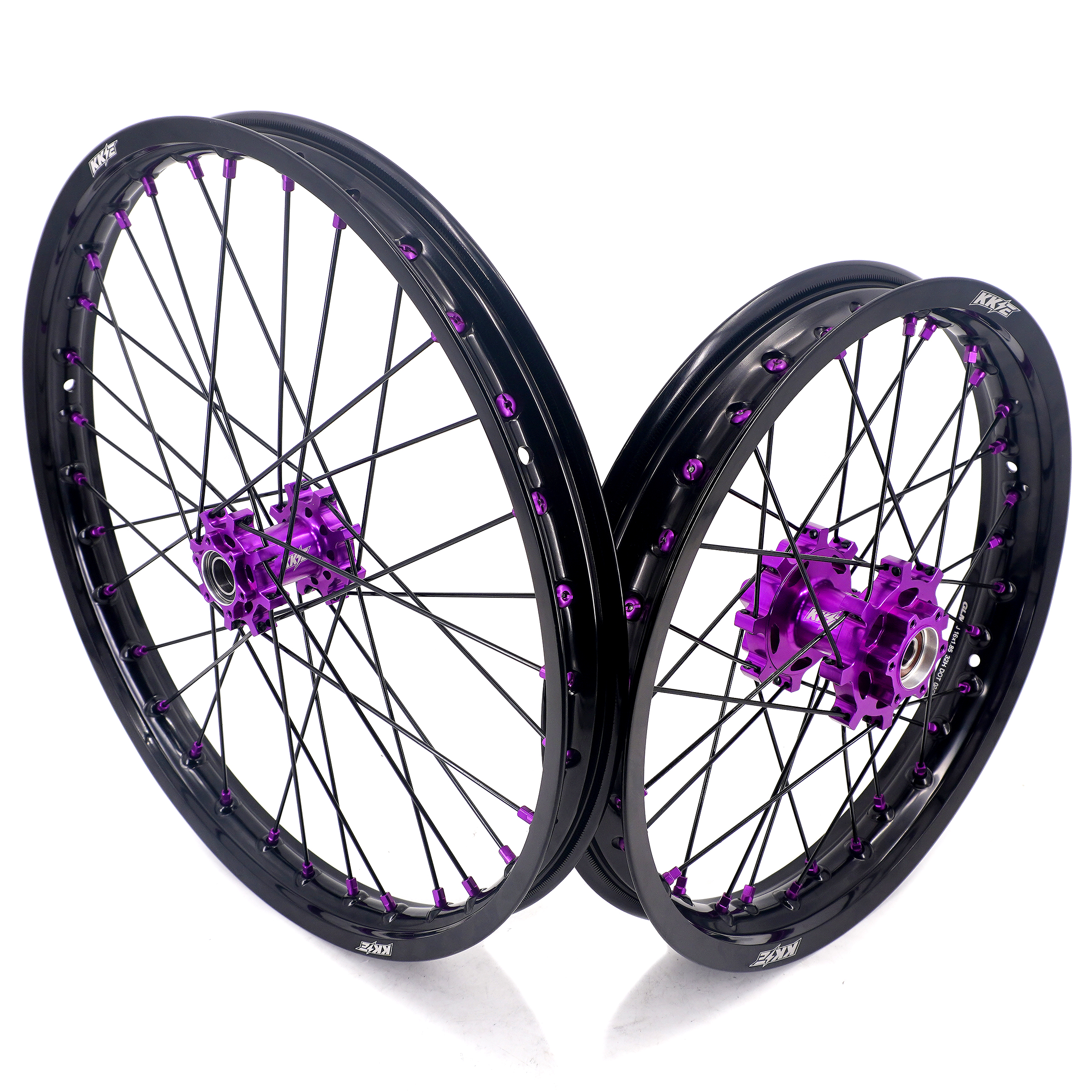 KKE 1.6*19" /1.85*16" E-Bike Spokes Wheels Rims E-Moto fit E-Ride PRO-SS 2024 Purple Hubs