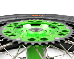 KKE 3.5/4.25 Supermoto CST Tire Wheels Set Fit KAWASAKI KX250F KX450F 2006-2023 Green 320MM Disc