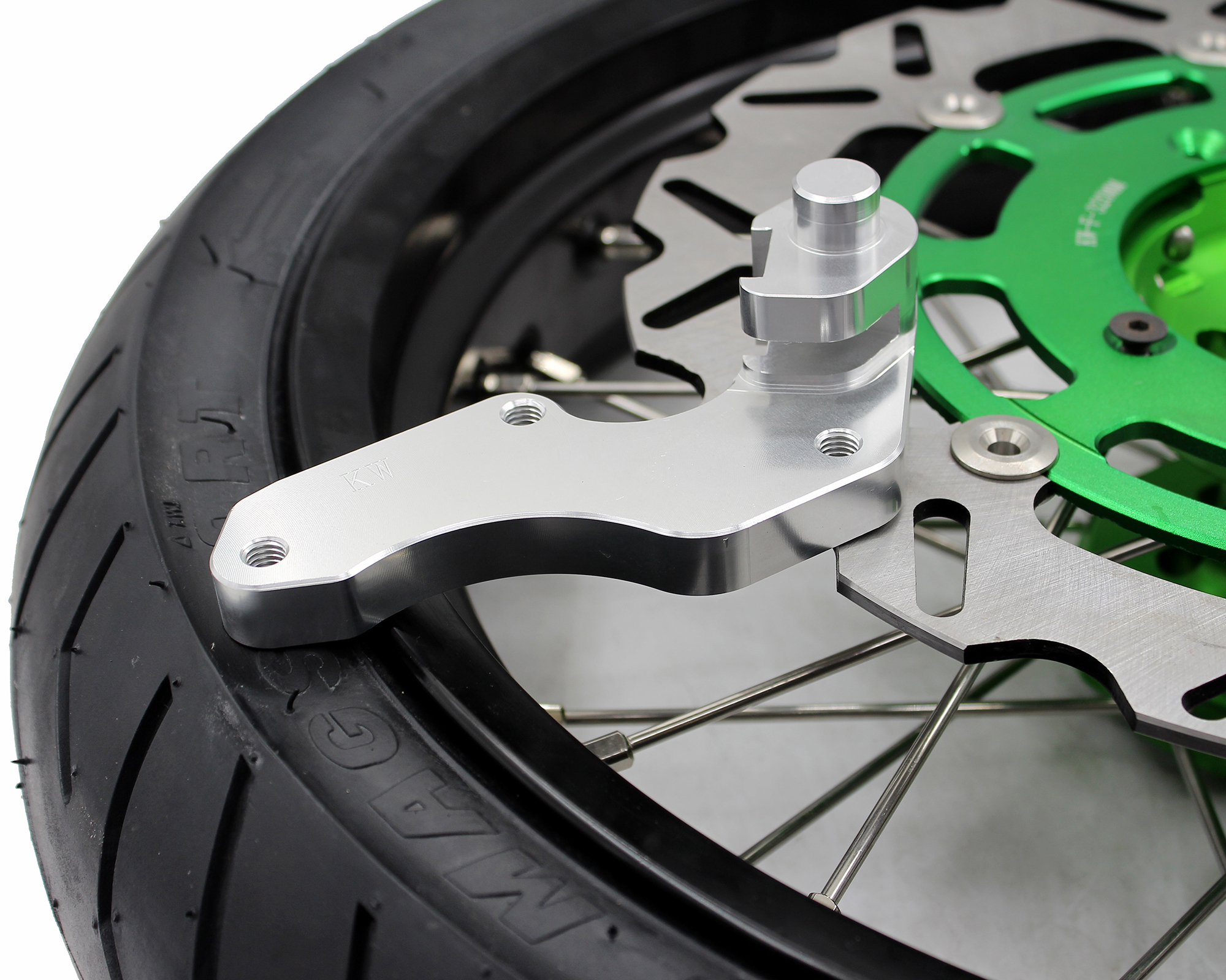 KKE 3.5/4.25 Supermoto CST Tire Wheels Set fit KAWASAKI KX250F KX450F 2006-2023 Green 320MM Disc