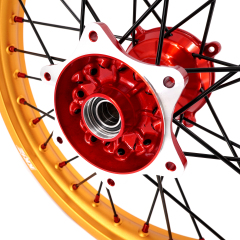 KKE 21/19 Casting Motorcycle Wheels Rims fit Honda CRF250R CRF450R 2013-2024 Red Hub Gold Rim