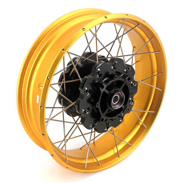 VMX 2.15*21"/4.25*18" Tubeless Wheels Compatible with Honda Africa Twin CRF1000L 2016-2020 Gold Rim