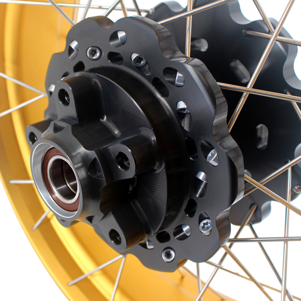 VMX 2.15*21"/4.25*18" Tubeless Wheels Compatible with Honda Africa Twin CRF1000L 2016-2020 Gold Rim