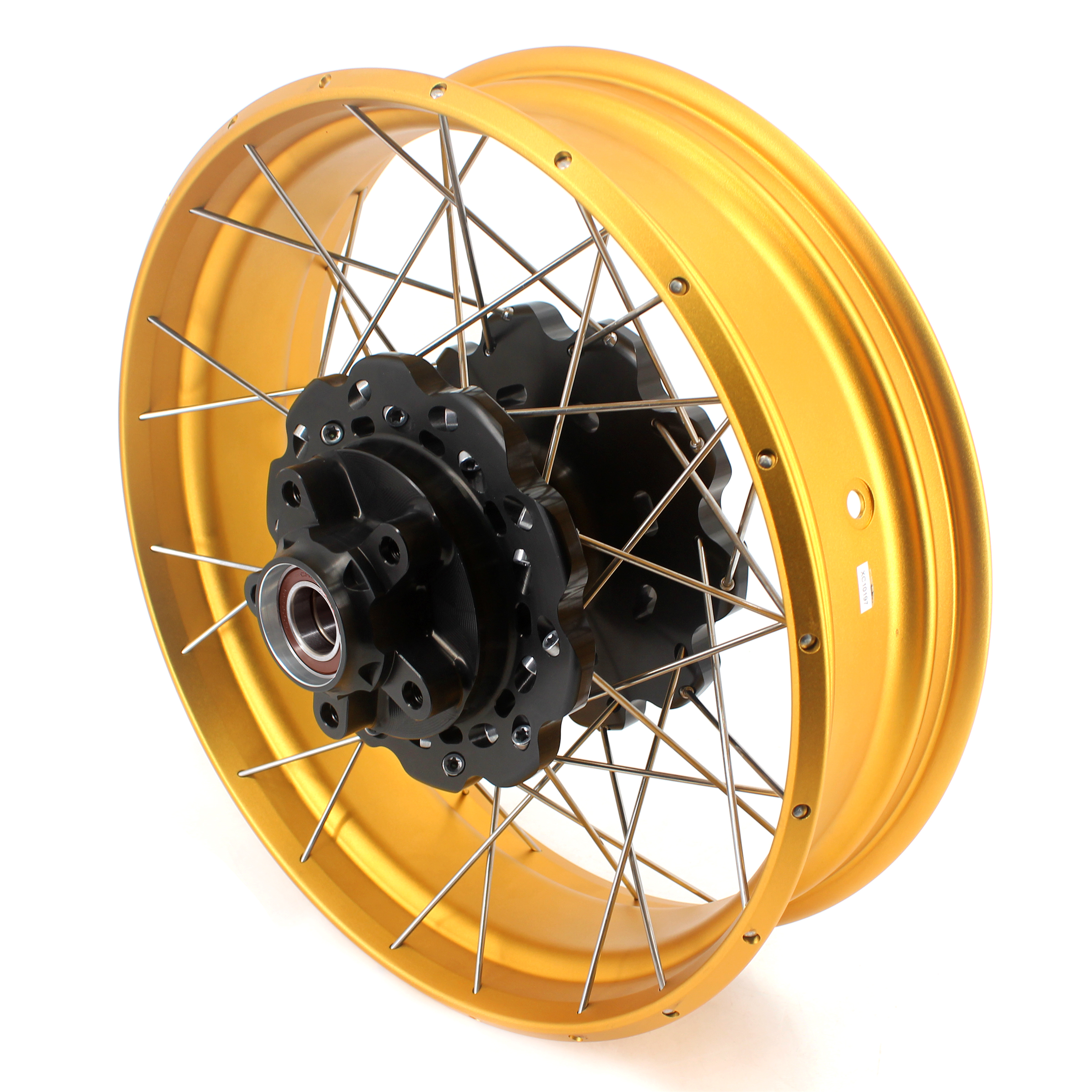 for CRF1100L -- VMX 2.15*21"/4.25*18" Tubeless Wheels Compatible with Honda Africa Twin CRF1100L 2020-2023 Gold Rim
