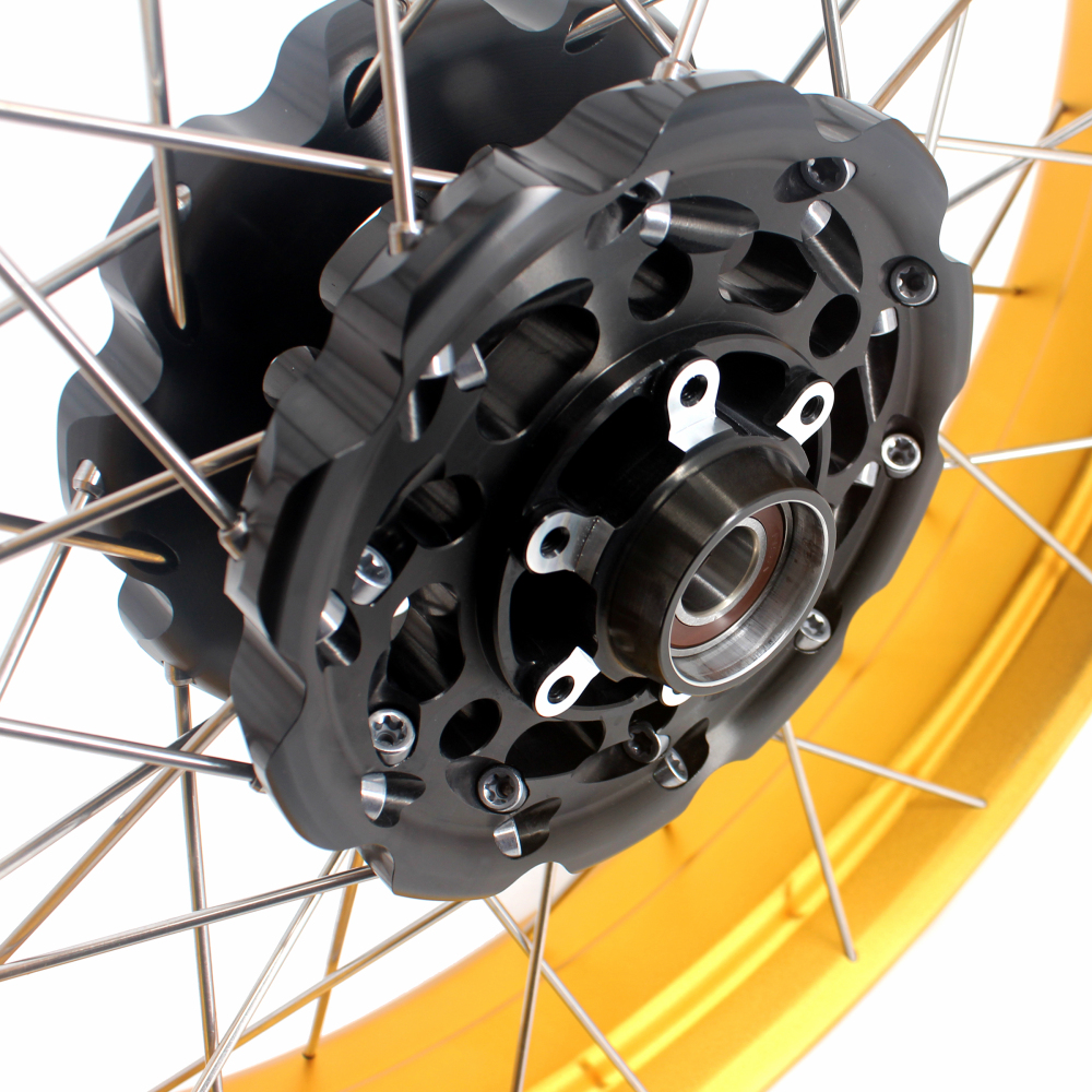 VMX 2.15*21"/4.25*18" Tubeless Wheels Compatible with Honda Africa Twin CRF1000L 2016-2020 Gold Rim