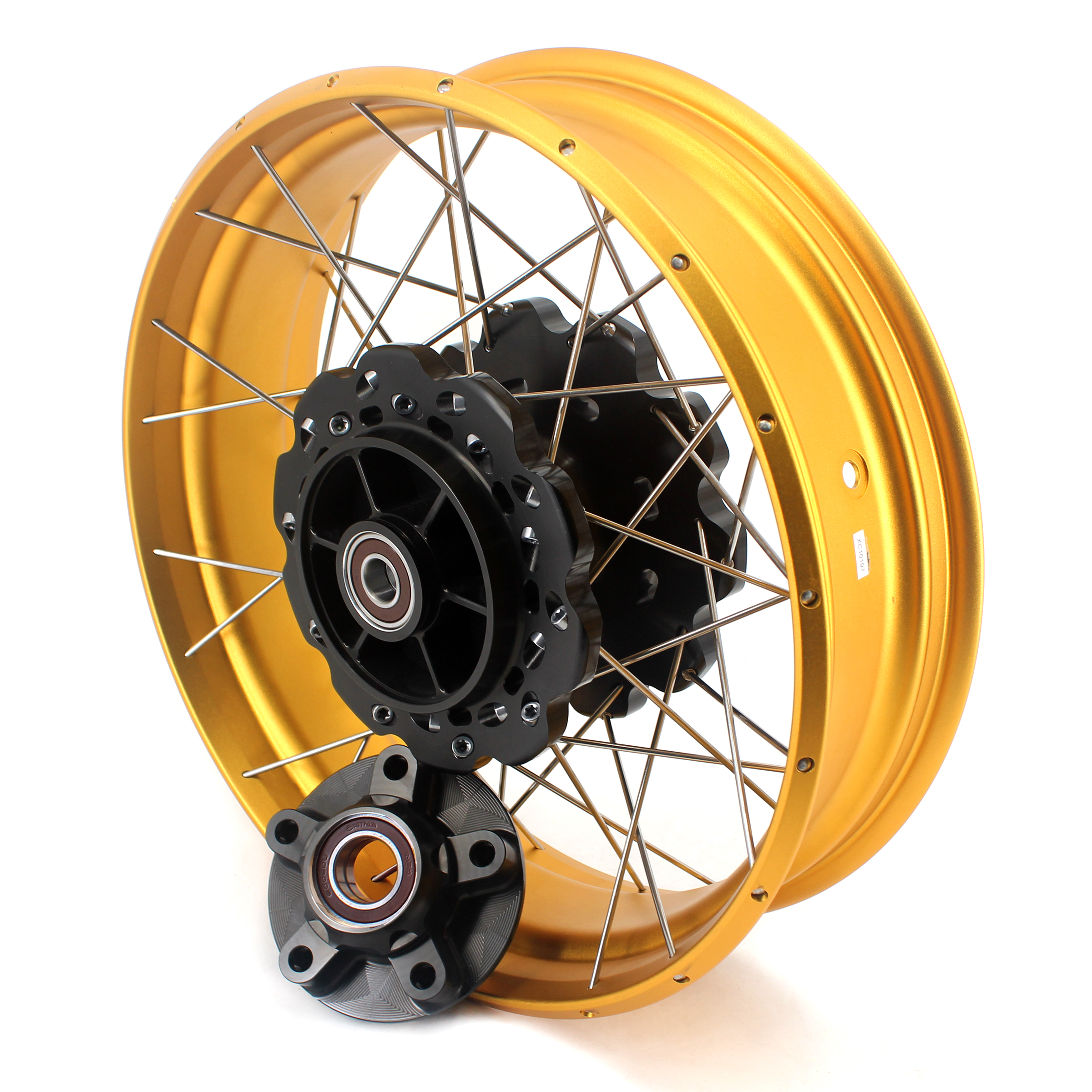 for CRF1100L -- VMX 2.15*21"/4.25*18" Tubeless Wheels Compatible with Honda Africa Twin CRF1100L 2020-2023 Gold Rim
