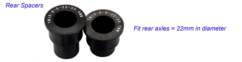 KKE Black Rear Spacers Bushings for KKE Wheels that for WR250F 2007 fit 22mm Rear Axle