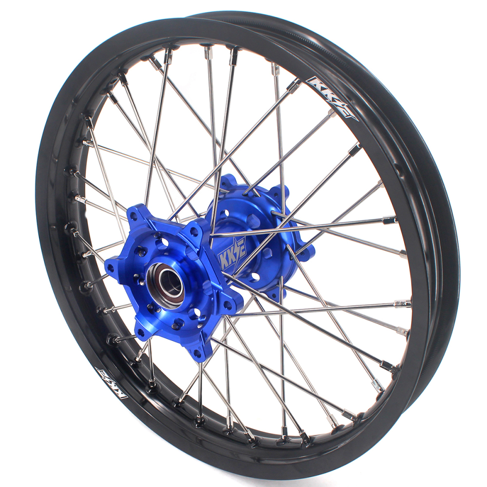 KKE 21/18 Enduro Dirt Bike Wheels fit Suzuki DRZ400SM 2005-2025 Blue Hubs/ Silver Nuts