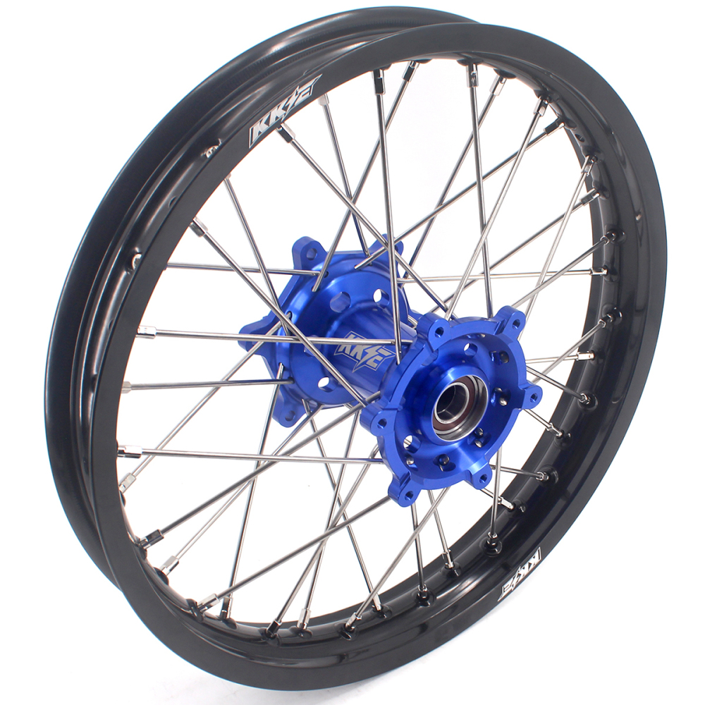 KKE 21/18 Enduro Dirt Bike Wheels fit Suzuki DRZ400SM 2005-2025 Blue Hubs/ Silver Nuts