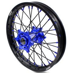 KKE 21/18 Enduro Dirt Bike Wheels Set fit Suzuki DRZ400SM 2005-2025 Blue Nipple Black Spokes
