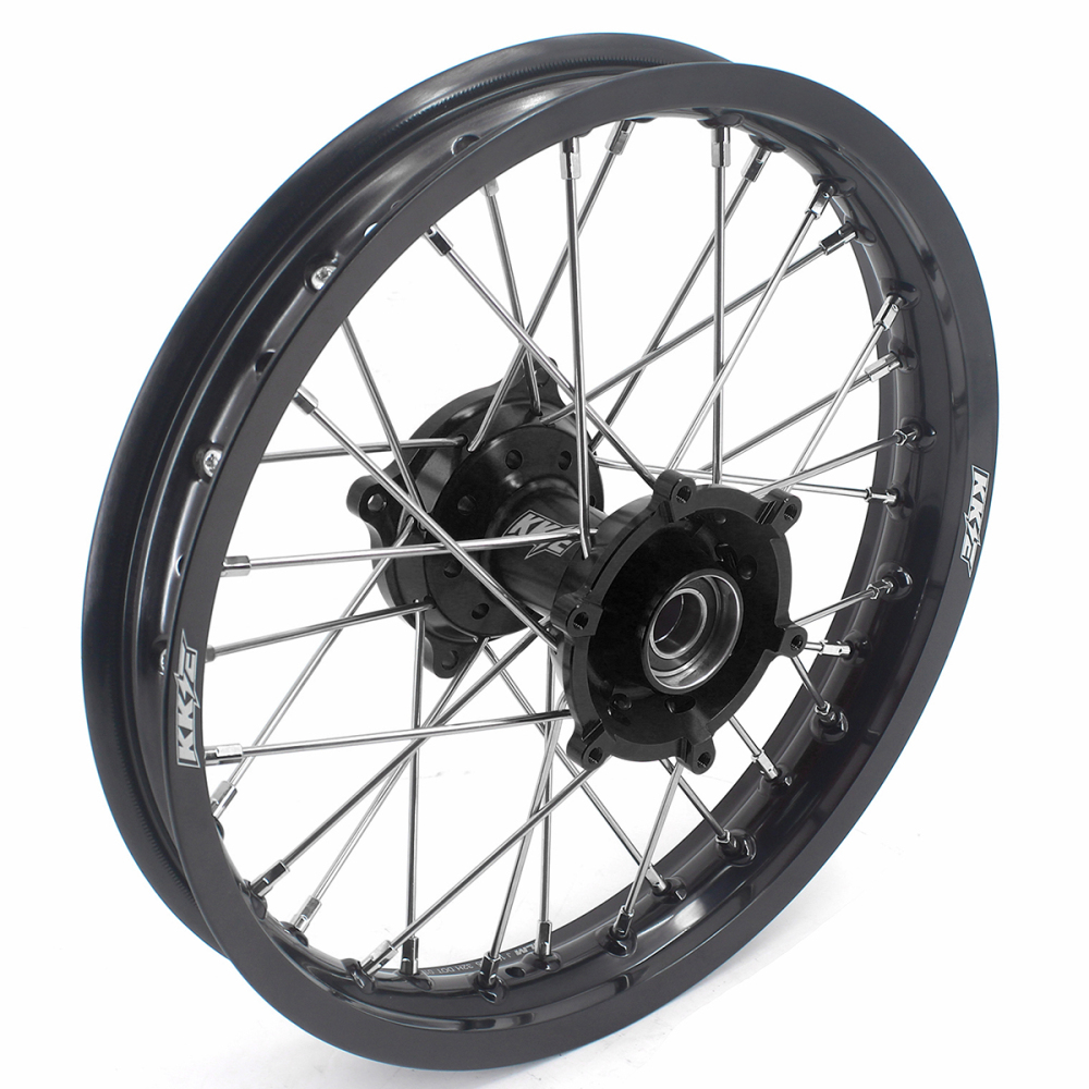 KKE 19/16 Kid's Dirt Bike Wheels Rims Compatible with KTM 85 SX 2021-2024 Black Hub