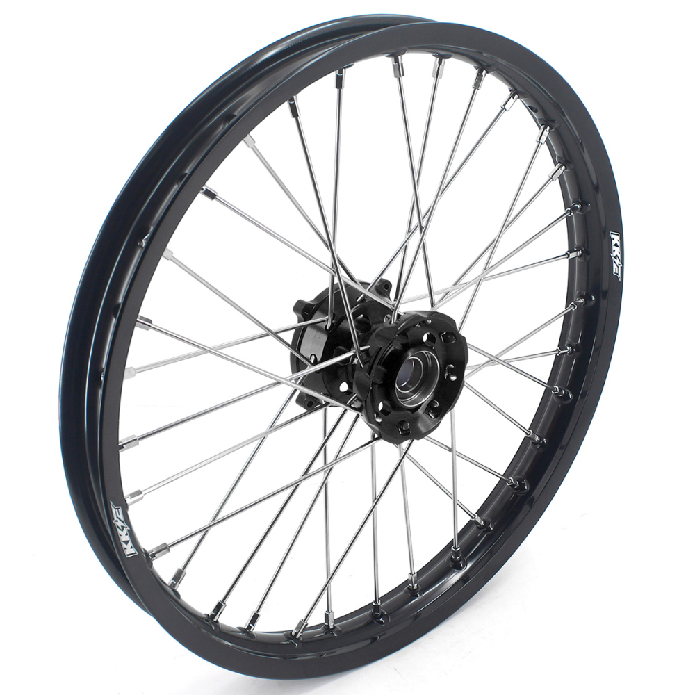 KKE 19/16 Kid's Dirt Bike Wheels Rims Compatible with KTM 85 SX 2021-2024 Black Hub