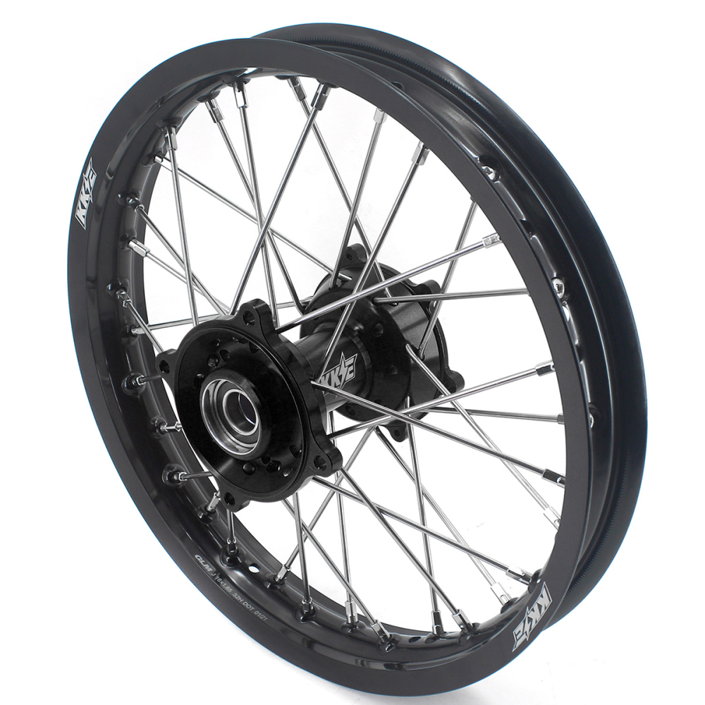 KKE 19/16 Kid's Dirt Bike Wheels Rims Compatible with KTM 85 SX 2021-2024 Black Hub