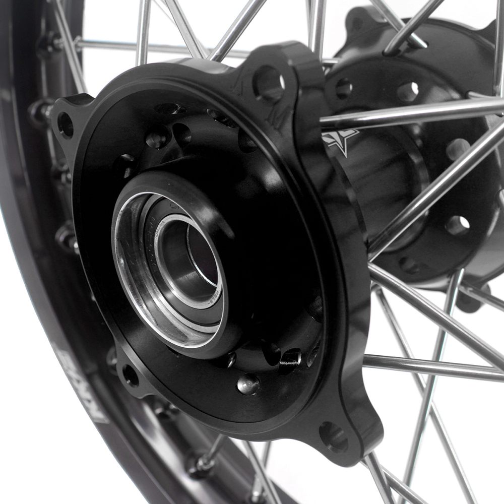 KKE 19/16 Kid's Dirt Bike Wheels Rims Compatible with KTM 85 SX 2021-2024 Black Hub