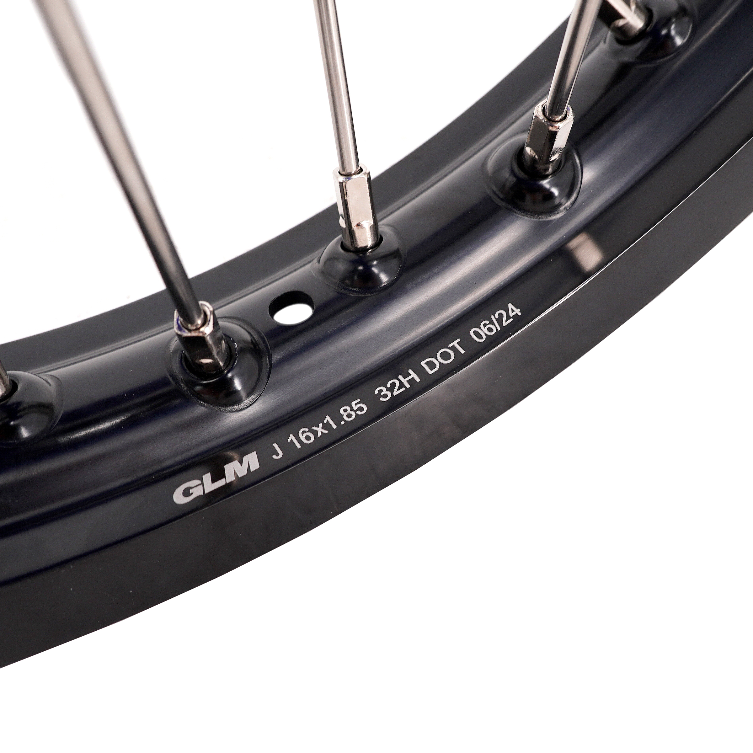 KKE 19/16 Kid's Dirt Bike Wheels Rims Compatible with  KTM 85 SX 2025 / Husqvarna TC 85 2025 / Gas Gas MC 85 Black Hub