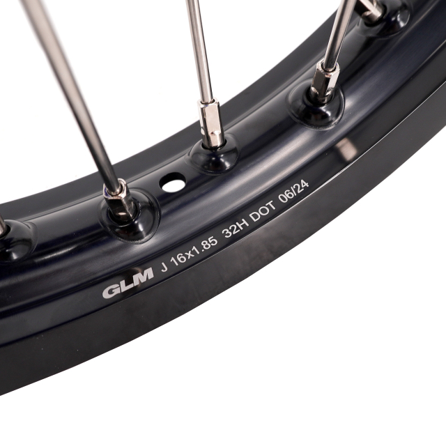 KKE 19/16 Kid's Dirt Bike Wheels Rims Compatible with  KTM 85 SX 2025 / Husqvarna TC 85 2025 / Gas Gas MC 85 Black Hub