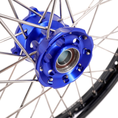 KKE 19/16 Kid's Dirt Bike Wheels Compatible with Husqvarna TC 85 2014 - 2020/ KTM 85 SX 2003-2020 Blue Hub/Silver Nipples