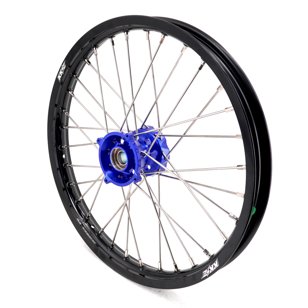 KKE 19/16 Kid's Dirt Bike Wheels Compatible with Husqvarna TC 85 2014 - 2020/ KTM 85 SX 2003-2020 Blue Hub/Silver Nipples