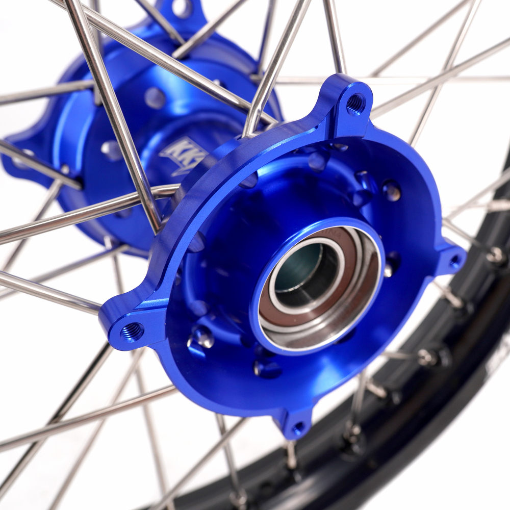 KKE 19/16 Kid's Dirt Bike Wheels Compatible with Husqvarna TC 85 2014 - 2020/ KTM 85 SX 2003-2020 Blue Hub/Silver Nipples