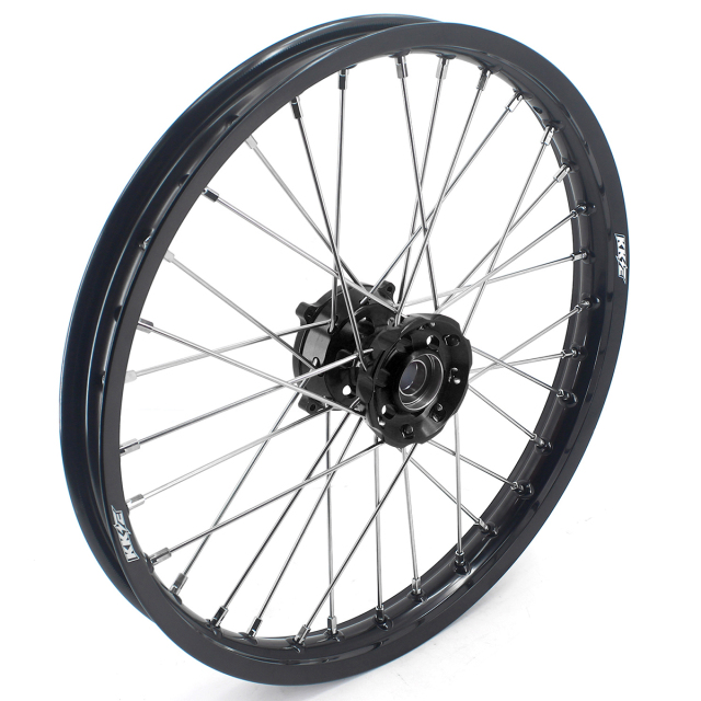 KKE 19/16 Kid's Dirt Bike Wheels Rims Compatible with  KTM 85 SX 2025 / Husqvarna TC 85 2025 / Gas Gas MC 85 Black Hub