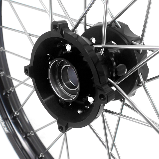 KKE 19/16 Kid's Dirt Bike Wheels Rims Compatible with  KTM 85 SX 2025 / Husqvarna TC 85 2025 / Gas Gas MC 85 Black Hub