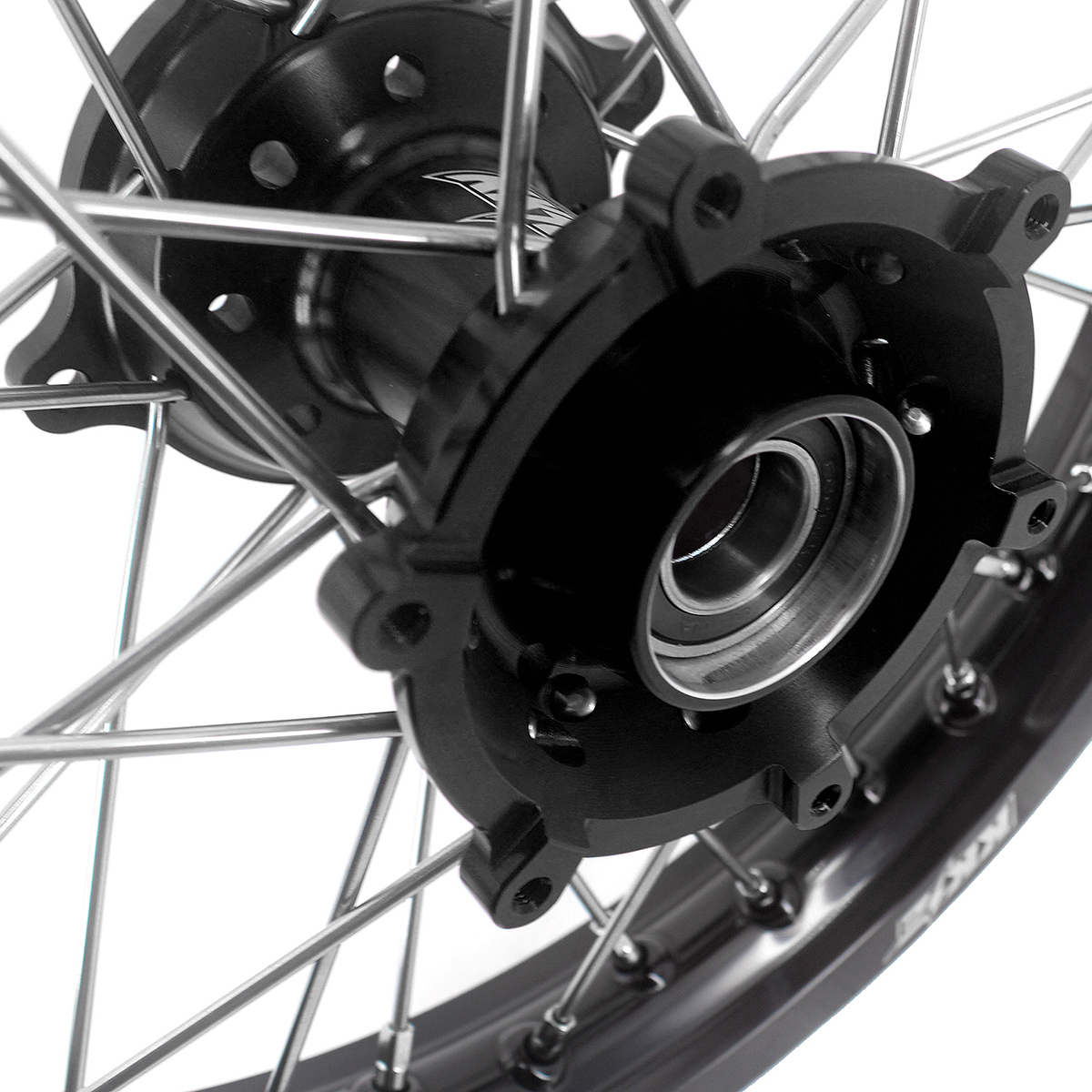 KKE 19/16 Kid's Dirt Bike Wheels Rims Compatible with  KTM 85 SX 2025 / Husqvarna TC 85 2025 / Gas Gas MC 85 Black Hub