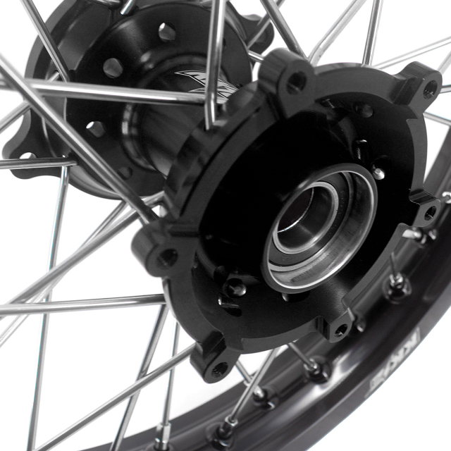 KKE 19/16 Kid's Dirt Bike Wheels Rims Compatible with  KTM 85 SX 2025 / Husqvarna TC 85 2025 / Gas Gas MC 85 Black Hub