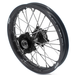 KKE 19/16 Kid's Dirt Bike Wheels Rims Compatible with  KTM 85 SX 2025 / Husqvarna TC 85 2025 / Gas Gas MC 85 Black Hub