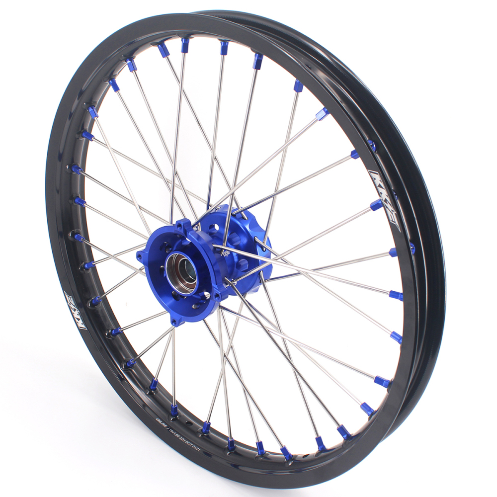KKE 19/16 Kid's Dirt Bike Wheels Rims Compatible with KTM 85 SX 2021-2024 Blue Nipples