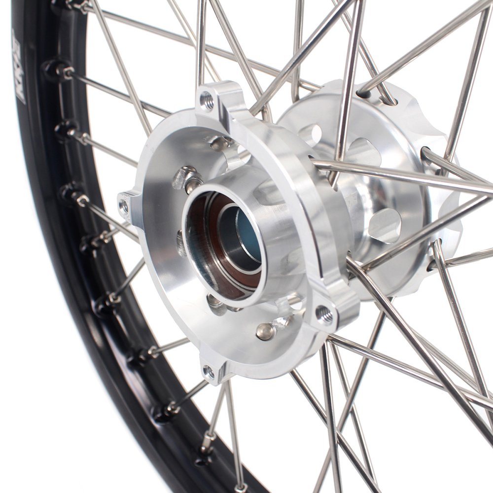 KKE 17/14 Kid's Dirt Bike Wheels Rims Compatible with KTM 85 SX 2021 - 2024 Black Hub