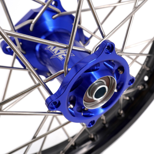 KKE19/16 Kid's Dirt Bike Big Wheels for Kawasaki KX80 93-2000/ KX85 2000-2025/ KX100 KX112 Blue Hub/ Silver Nipples