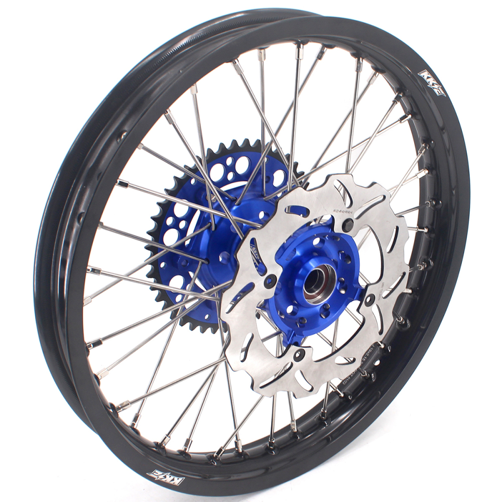 KKE 21/18 Enduro Dirt Bike Wheels fit Kawasaki KX250F KX450F 2006-2014/ KX125 KX250 2006-2007 Blue Hubs