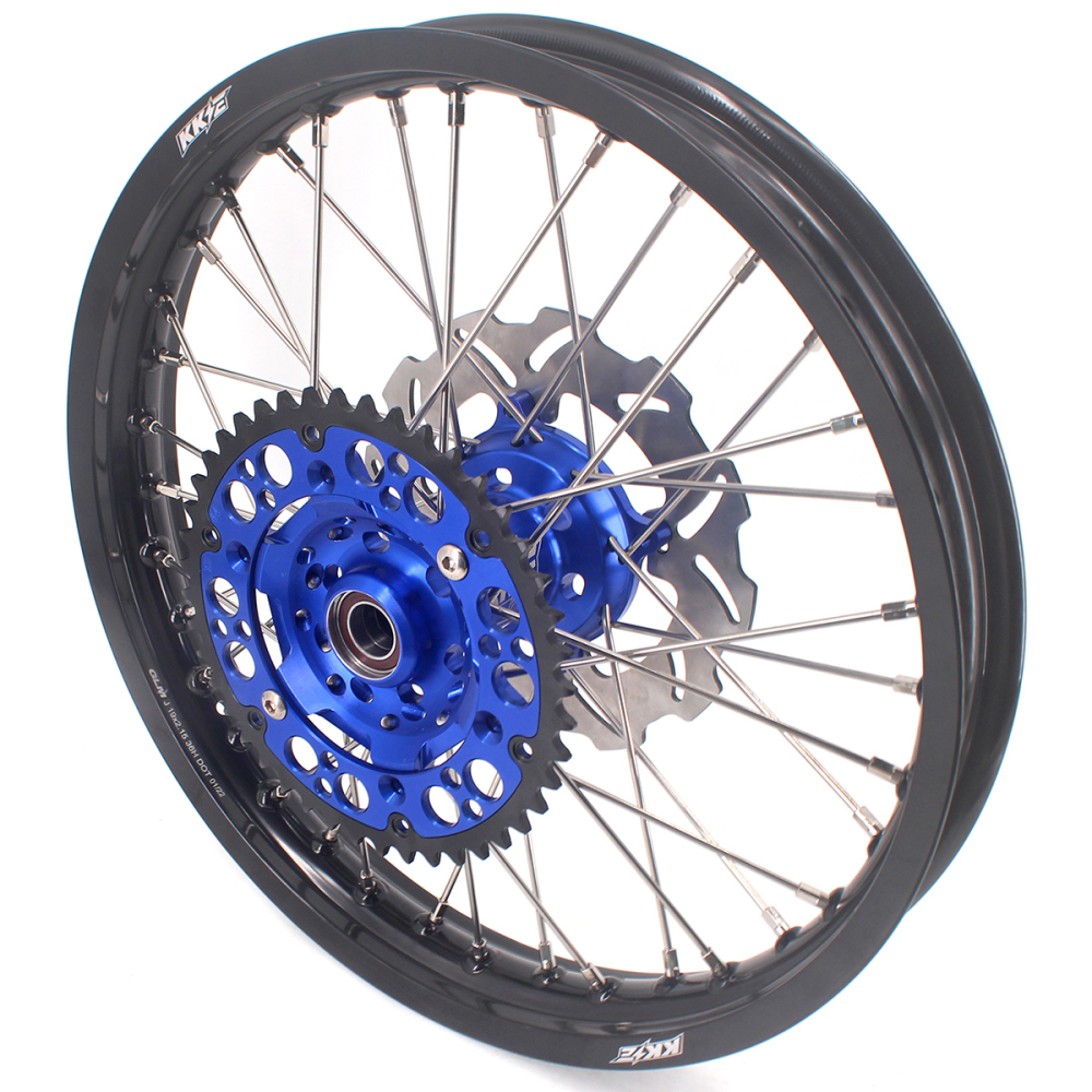 KKE 21/18 Enduro Dirt Bike Wheels fit Kawasaki KX250F KX450F 2006-2014/ KX125 KX250 2006-2007 Blue Hubs