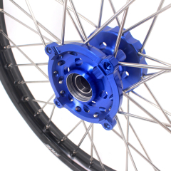 KKE 21/18 Enduro Dirt Bike Wheels fit Kawasaki KX250F KX450F 2006-2014/ KX125 KX250 2006-2007 Blue Hubs