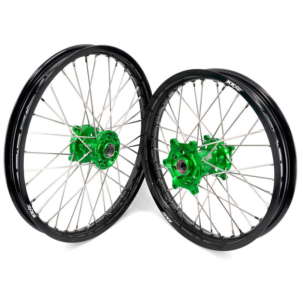 KKE 21/19 Dirt Bike Wheels Rims fit Kawasaki KX250F KX450F 2006-2021 KX250X KX450X KX250 KX125 KX450 Blue Hub