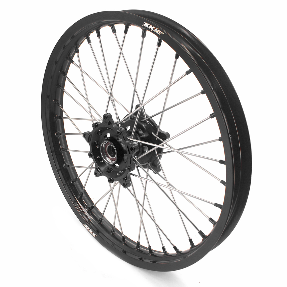 for Tenere 700 -- KKE Wheels Compatible with Yamaha Tenere 700 2019 - 2025 Black Nuts 1.85*21"/2.5*18"