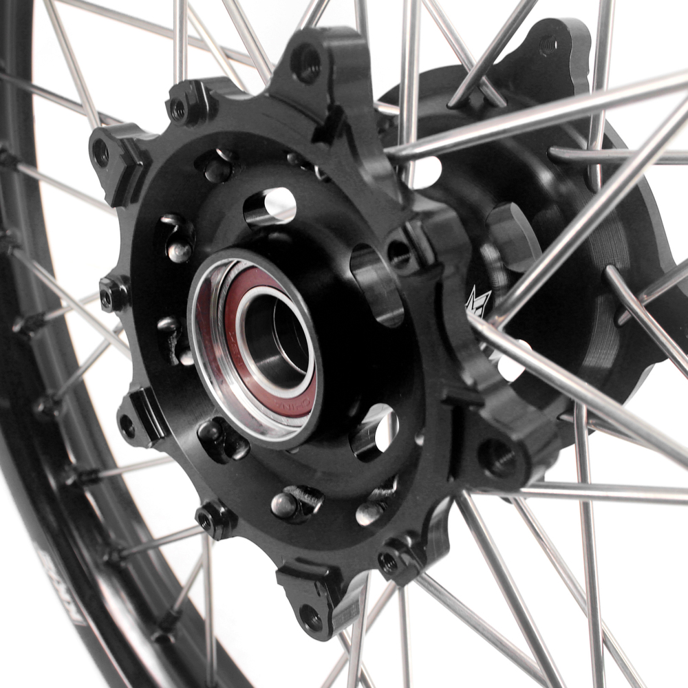 for Tenere 700 -- KKE Wheels Compatible with Yamaha Tenere 700 2019 - 2025 Black Nuts 1.85*21"/2.5*18"