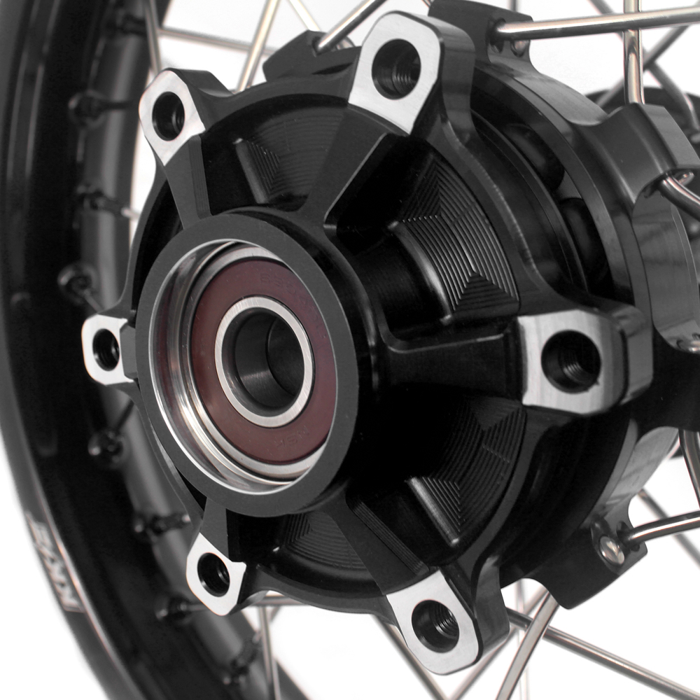 for Tenere 700 -- KKE Wheels Compatible with Yamaha Tenere 700 2019 - 2025 Black Nuts 1.85*21"/2.5*18"
