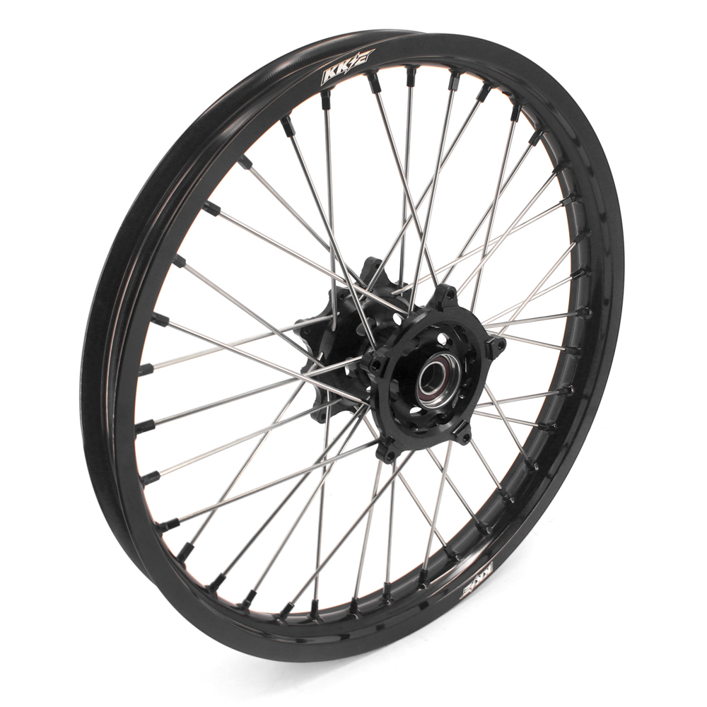for Tenere 700 -- KKE Wheels Compatible with Yamaha Tenere 700 2019 - 2025 Black Nuts 1.85*21"/2.5*18"