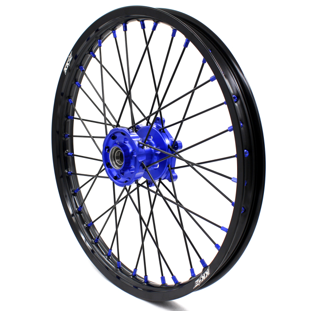 for YZ125 YZ250F - KKE 21/19 CNC Dirt Bike Wheels fit Yamaha YZ125 YZ250 1999-2025 YZ250F YZ450F Black Spokes