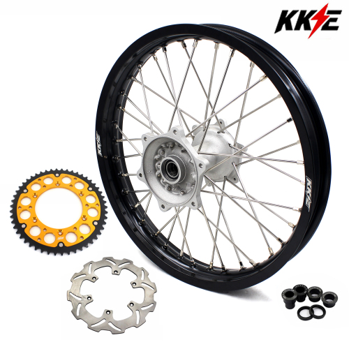for YZ450F YZ250F - KKE 2.15 * 19 Cast Rear Dirt Bike Wheel fit Yamaha YZ125 YZ250 1999-2025 YZ250F YZ450F Disc Gold Sprocket